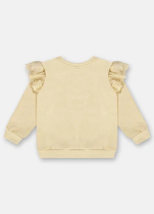 Up Baby - Blusão Menina em Moletom Amarelo - UP BABY