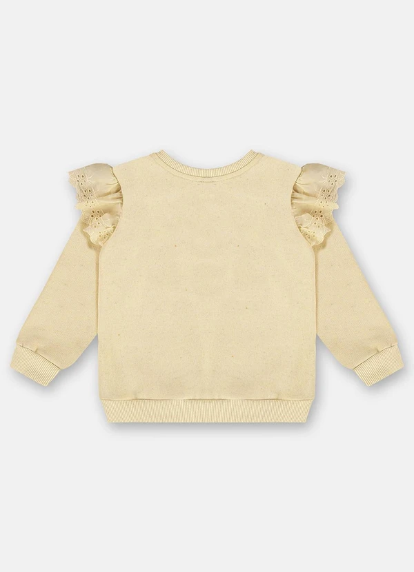 Up Baby - Blusão Menina em Moletom Amarelo 2