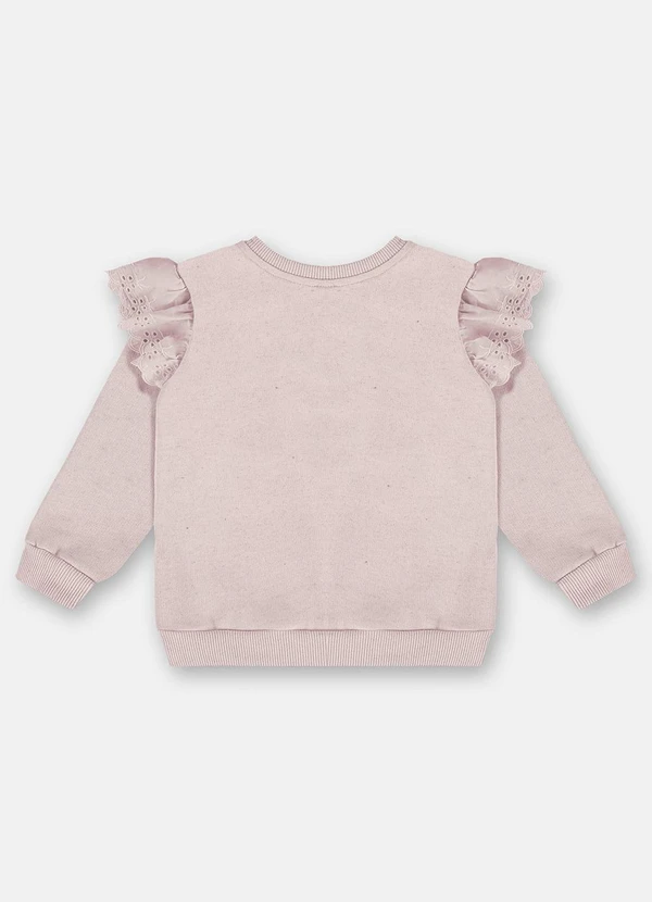 Up Baby - Blusão Menina em Moletom Rosa 2