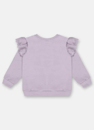 Up Baby - Blusão Menina em Moletom Roxo - UP BABY