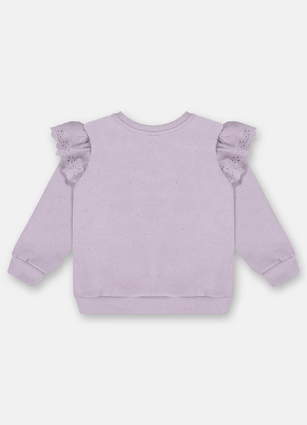 Up Baby - Blusão Menina em Moletom Roxo 2