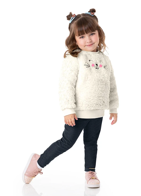 Marlan - Blusão Menina Pelo Carneirinho Bege 2
