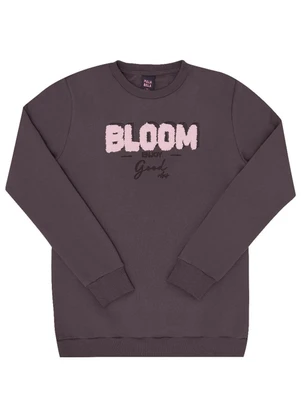 Pulla Bulla - Blusão Moletom Menina Cinza - PULLA BULLA