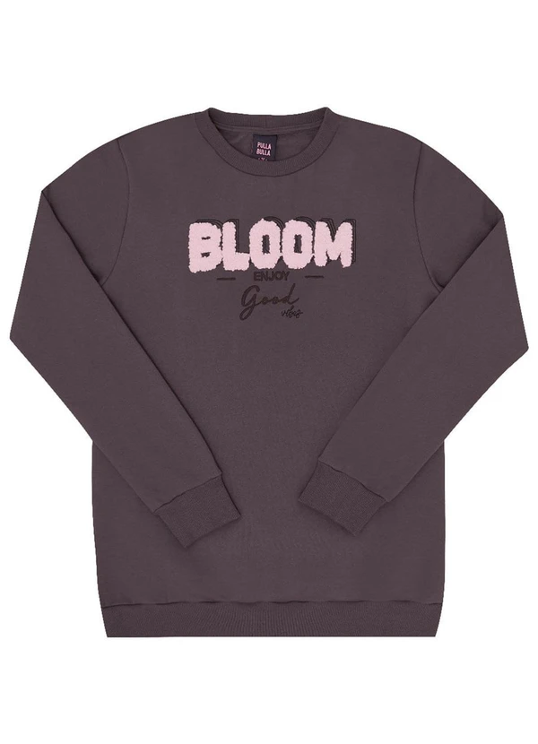 Pulla Bulla - Blusão Moletom Menina Cinza