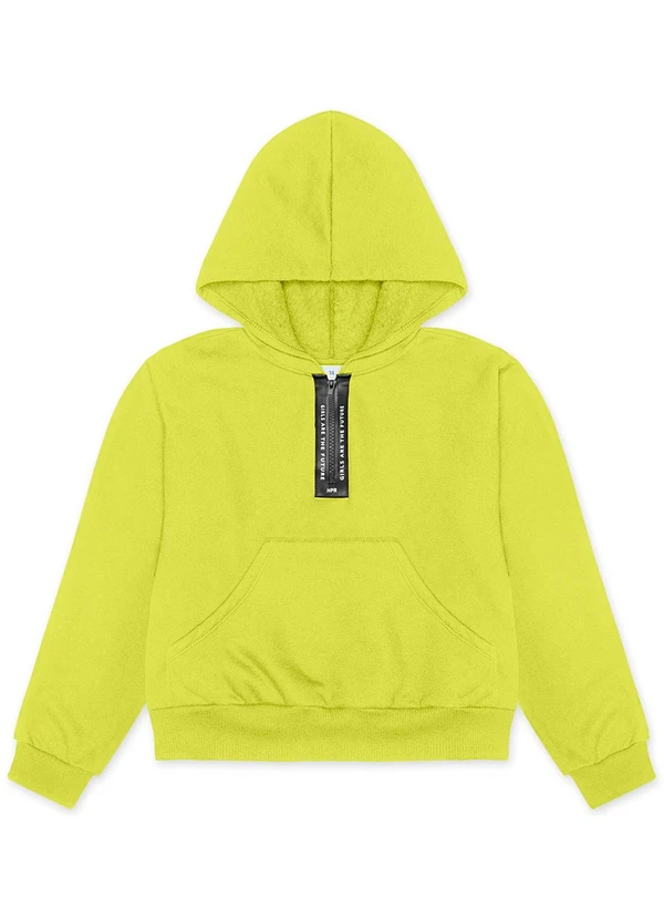 Hapier - Blusão Moletom Manga Longa com Capuz Juvenil Femin