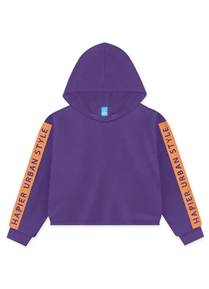 Hapier - Blusão Moletom Manga Longa com Capuz Juvenil Femin - HAPIER