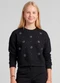 Minty - Blusão Moletom sem Felpa com Strass Bege - variação: Preto