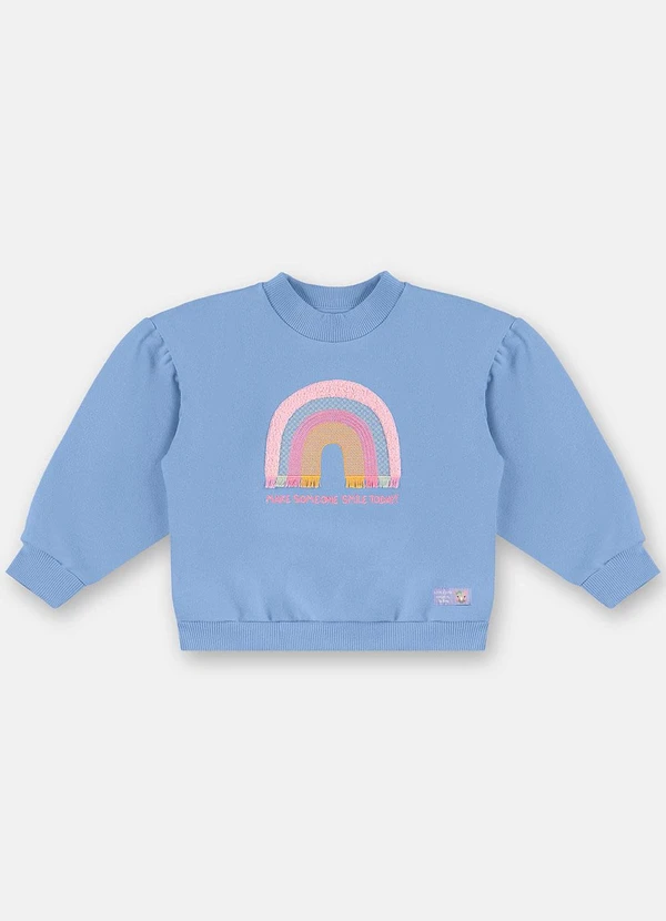 Up Baby - Blusão para Menina em Moletom Azul 3