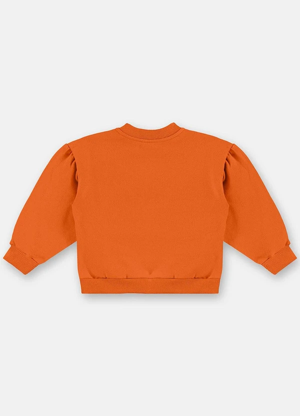 Up Baby - Blusão para Menina em Moletom Laranja 4