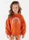 Up Baby - Blusão para Menina em Moletom Azul - variação: Laranja