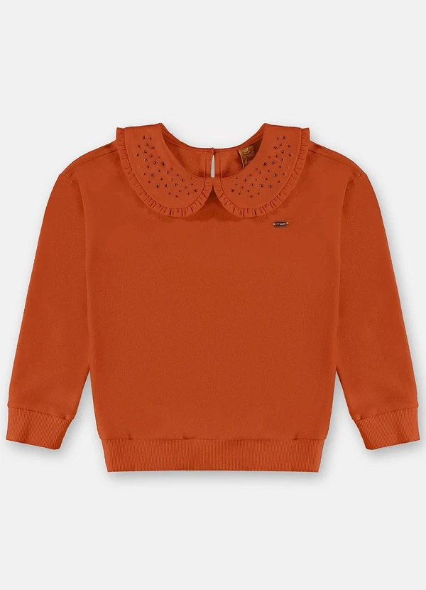 Up Baby - Blusão para Menina em Moletom Marrom 3