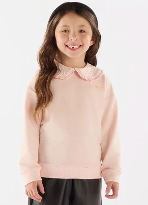 Up Baby - Blusão para Menina em Moletom Rosa - UP BABY