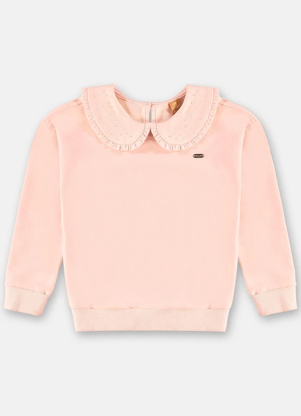 Up Baby - Blusão para Menina em Moletom Rosa 3