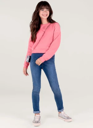 Brandili - Blusão Teen Menina Rosa - BRANDILI