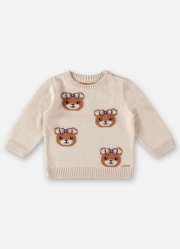 Up Baby - Blusão Tricô Bebê Menina Bege