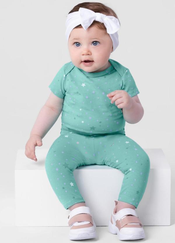 Brandili Baby - Body Básico Bebê Menina de Ribana Baby Verde