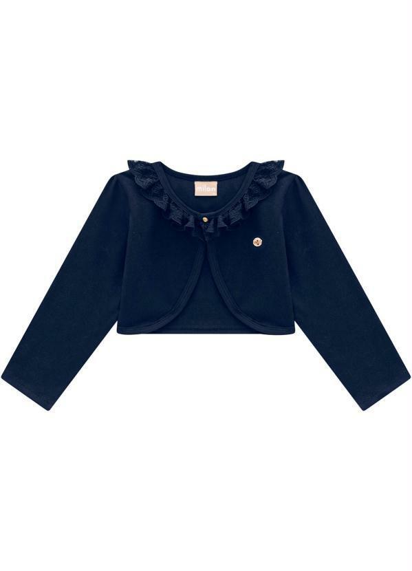 Milon - Bolero Infantil Menina Marinho