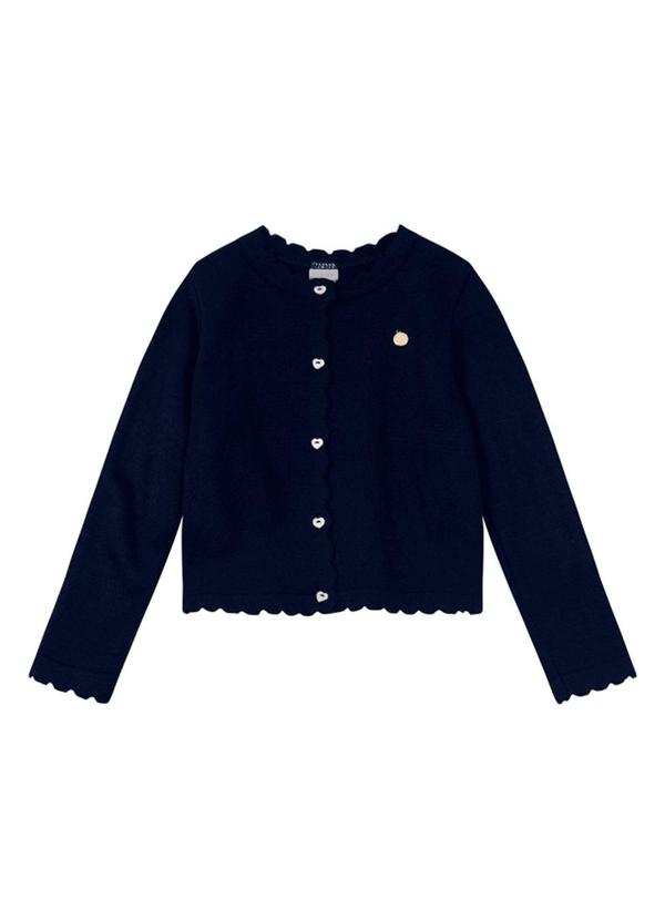 Brandili Mundi - Cardigã Tricô Infantil Menina Azul 3