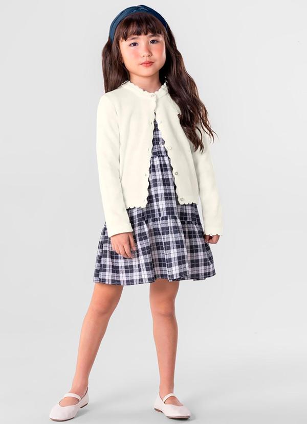 Brandili Mundi - Cardigã Tricô Infantil Menina Natural 2