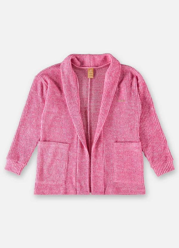 Up Baby - Cardigan em Pu Infantil para Menina Rosa 3