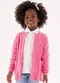 Up Baby - Cardigan Infantil Menina Laranja - variação: Rosa