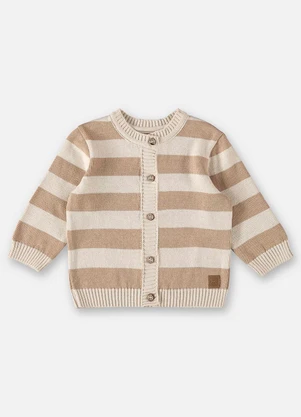 Up Baby - Cardigan em Tricô Unissex para Bebê Marrom - UP BABY