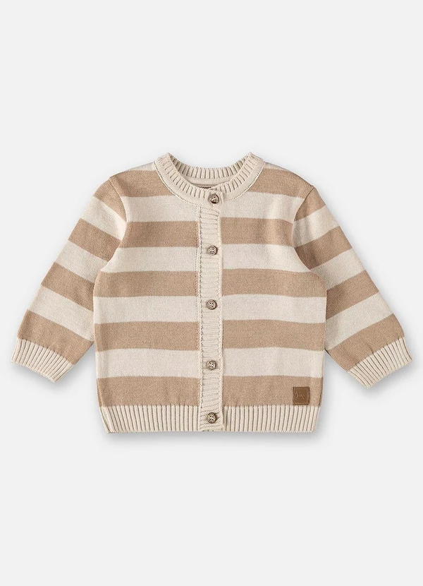 Up Baby - Cardigan em Tricô Unissex para Bebê Marrom 1