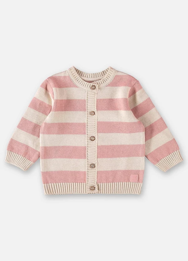 Up Baby - Cardigan em Tricô Unissex para Bebê Rosa 3