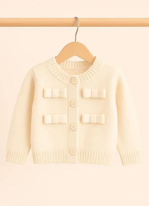 Anadoda - Cardigan Infantil com Laços Off - ANADODA