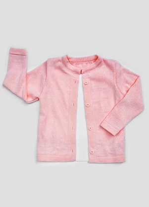 Anadoda - Cardigan Infantil Feminino Rosa - ANADODA