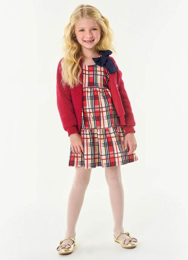 Trick Nick - Cardigan Infantil Feminino Vermelho 3
