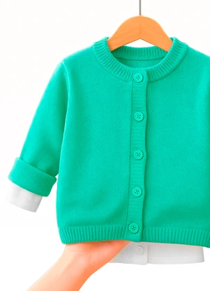 Anadoda - Cardigan Infatil Feminino  Azul - ANADODA