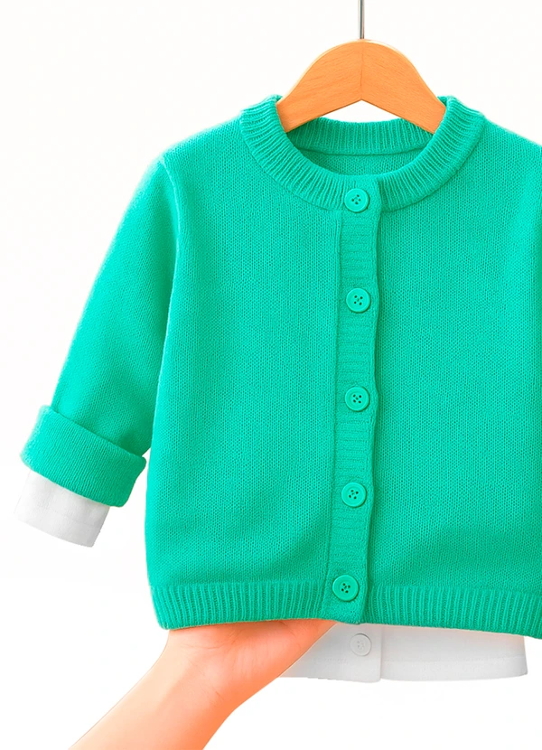 Anadoda - Cardigan Infatil Feminino  Azul 2