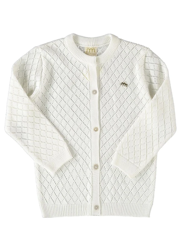 Milli e Nina - Cardigan Menina Tricô Alongado Bege 3