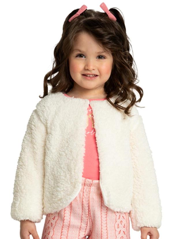 Marlan - Casaco Bebê em Pelo Sherpa Bege