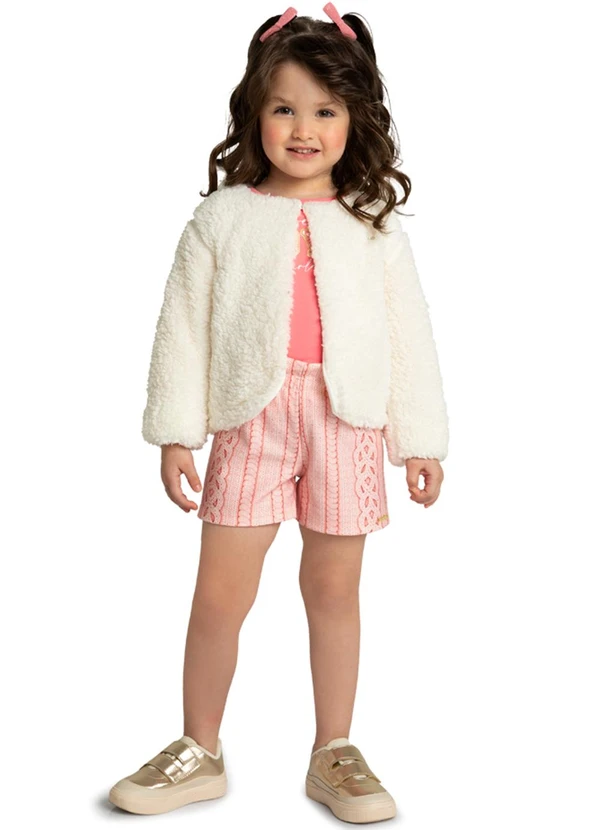 Marlan - Casaco Bebê em Pelo Sherpa Bege 2