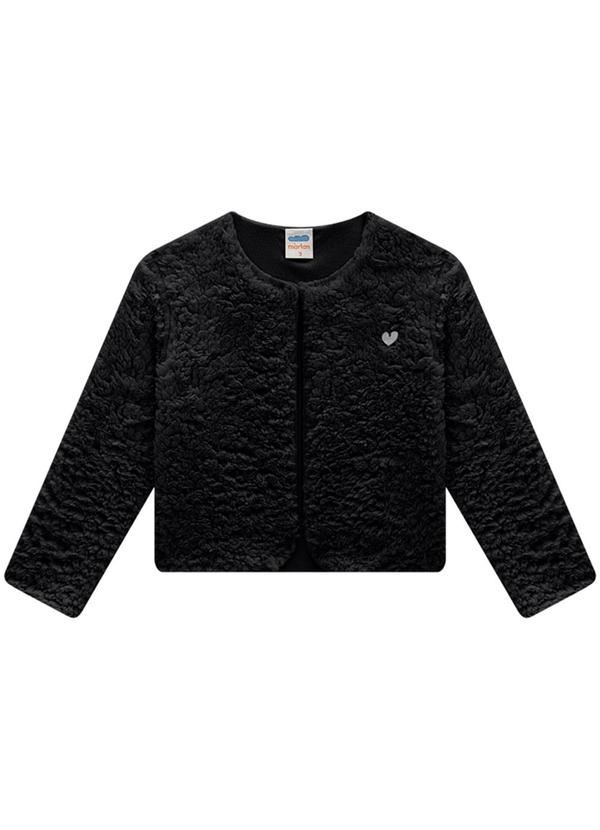 Marlan - Casaco Bebê em Pelo Sherpa Preto