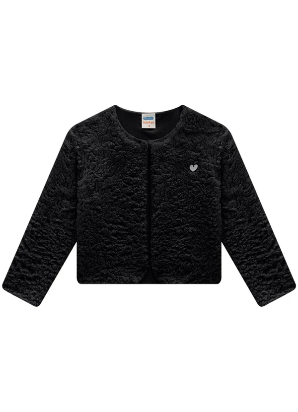Marlan - Casaco Bebê em Pelo Sherpa Preto
