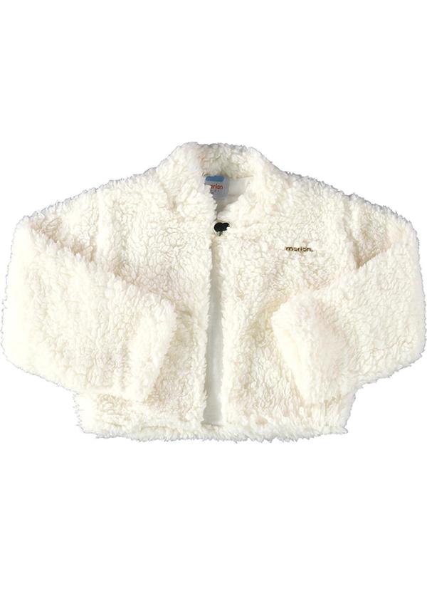 Marlan - Casaco Bebê Menina Pelo Sherpa Baby Bege