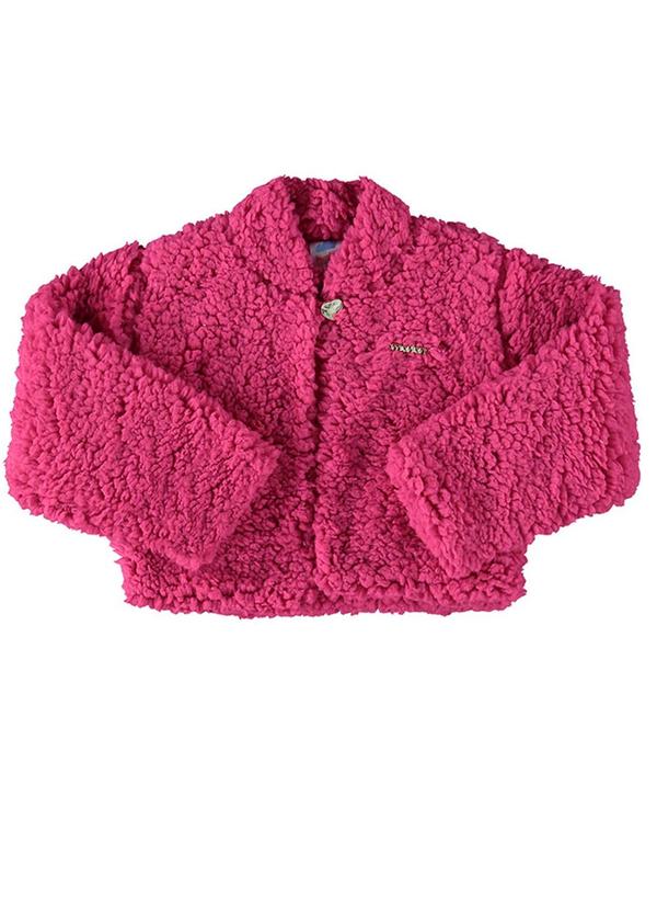 Marlan - Casaco Bebê Menina Pelo Sherpa Baby Rosa