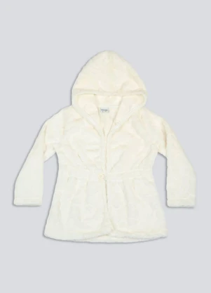 Fakini Kids - Casaco com Capuz de Pelo Bege - FAKINI KIDS