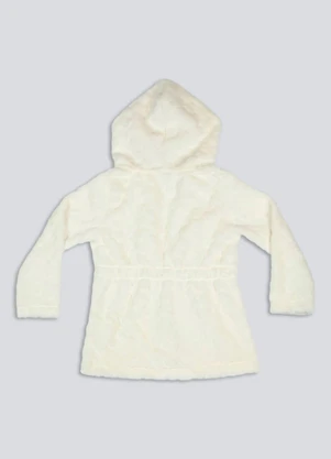 Fakini Kids - Casaco com Capuz de Pelo Bege - FAKINI KIDS