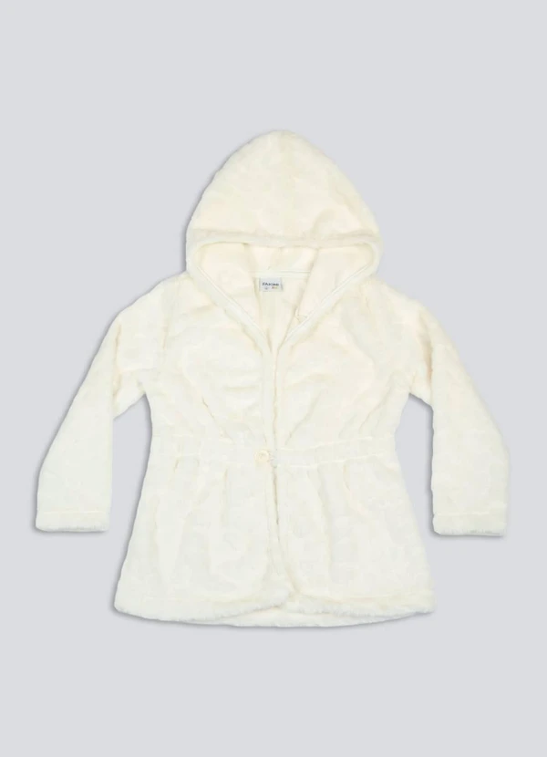 Fakini Kids - Casaco com Capuz de Pelo Bege