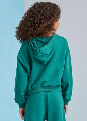 I Am - Casaco Cropped com Capuz Verde - I AM