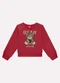 Kyly - Casaco Cropped Infantil Menina Bordado Vermelho - variação: Vermelho
