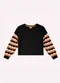 Nanai - Casaco Cropped Infantil Menina em Tricô Branco - variação: Preto