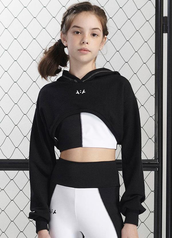 I Am - Casaco Cropped Moletom Preto