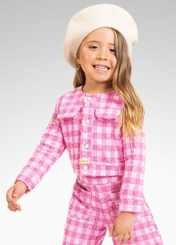 Playground - Casaco Cropped Rosa