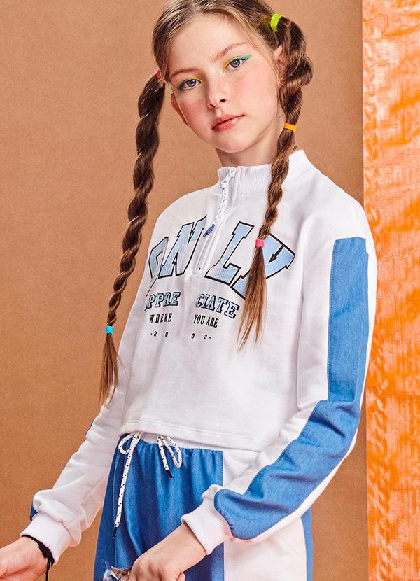 I Am - Casaco de Moletom com Mangas Jeans Off White