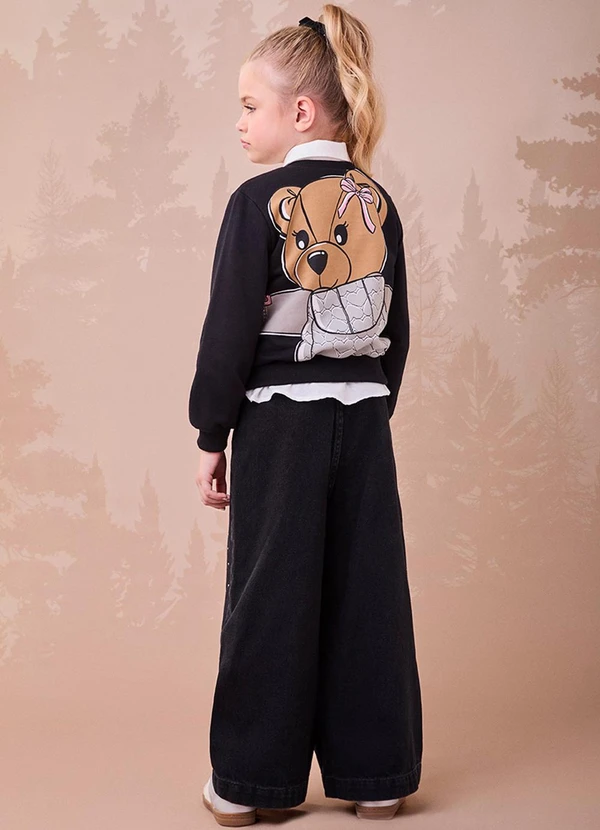 Momi - Casaco de Moletom com Patch Preto 4